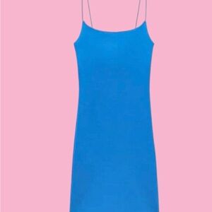 Zara Women's Blue Slip Dress
